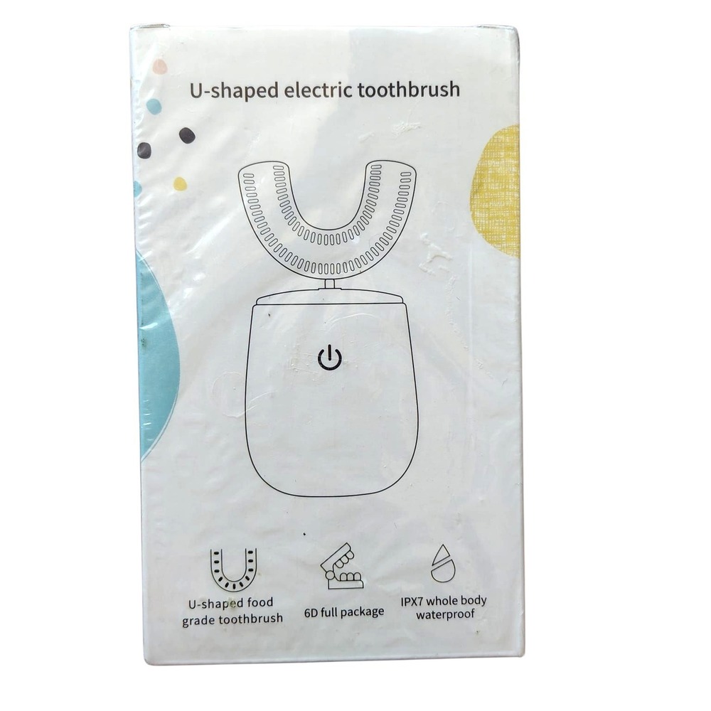 Kids U Shaped Electric Toothbrush Sonic 360° Rechargeable Waterproof Toddler 2-6